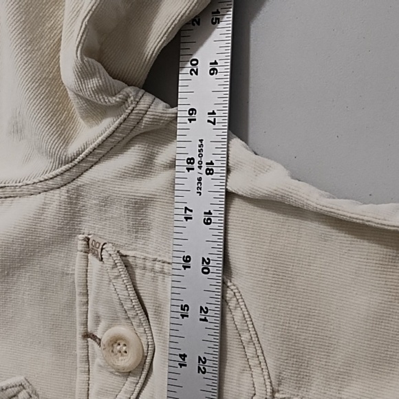 Vintage Fitted Stretch Fine Wale Cream Corduroy Jacket Shirt - Picture 4 of 13